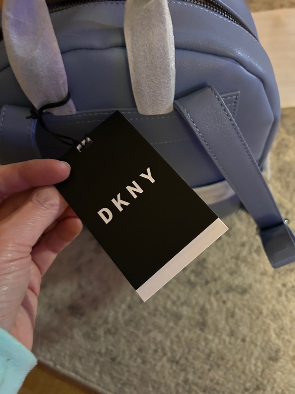 DKNY Lavender Faux Leather Mini Backpack - Lavender - Picture 3 of 7